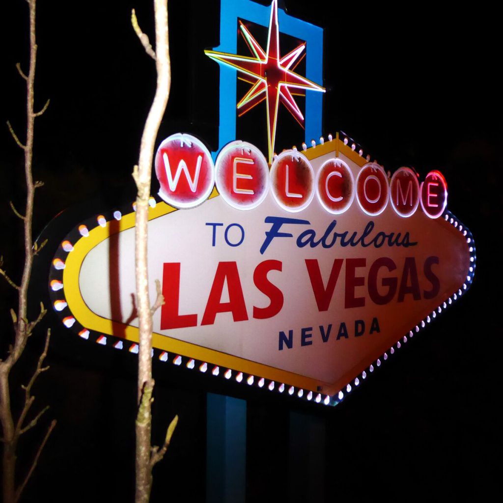 Panneau LED welcome to Las Vegas